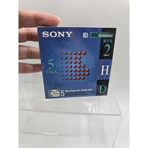 Vintage Sony 2HD Diskettes IBM 1.44MB 3.5" Disks Storage New Sealed